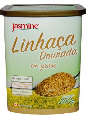 LINHACA DOURADA GRAOS.png - Linhaça Dourada GrãosÁcidos graxos essenciais Ômega 3 e Ômega 6;Rico em ferro, fósforo e magnésio;Fibras solúveis e insolúveis – importantes para o bem-estar intestinal ;Ingredientes: Sementes de Linhaça Dourada. (Linum usitassimum)NÃO CONTÉM GLÚTEN.